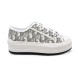 Женские кроссовки Dior Woman White Grey Platform