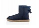 Женские мини угги с бантиками Mini Bailey Bow II Navy