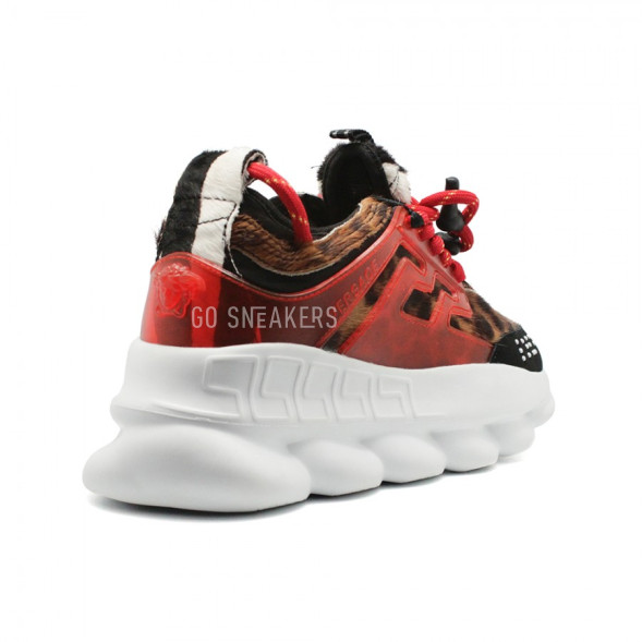 Женские кроссовки Versace Chain Reaction Leopard Print