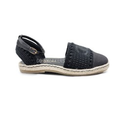 Chanel Flats Textile Black