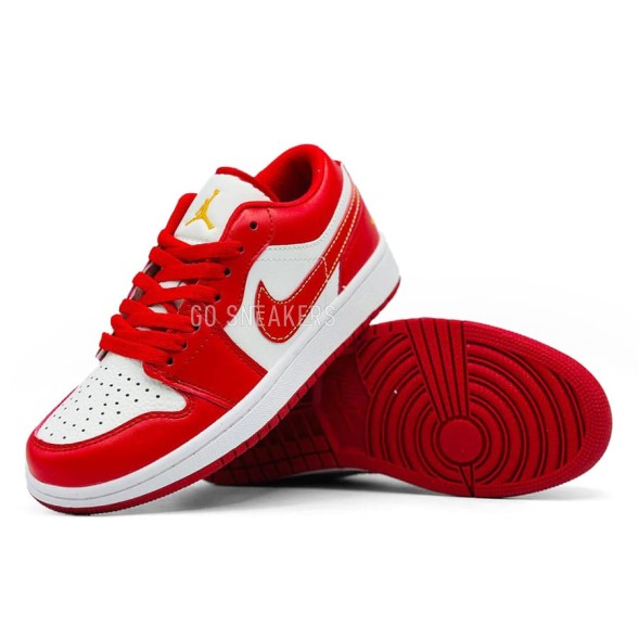 Женские кроссовки Nike Air Jordan 1 Low-Top Vintage Basketball Shoes Women&amp;#039;s White Red