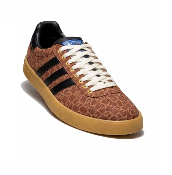 Женские кеды Gucci x Adidas Gazelle Brown Monogram