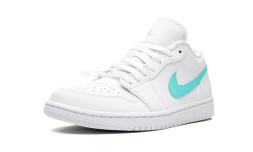 Nike Air Jordan 1 Low White Multi-Color Swoosh