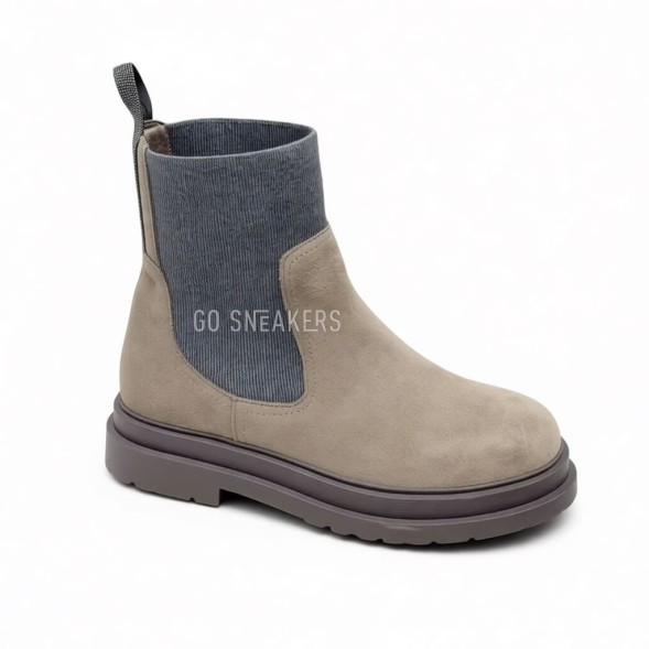 Женские челси Brunello Cucinelli Suede Chelsea Boot Sand