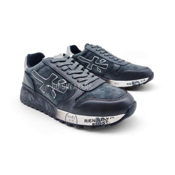 Унисекс кроссовки Premiata 483 Leather/Suede Grey Dark