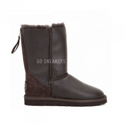 Short Zip Metallic Chocolate