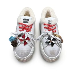Miu Miu Winter Sneakers Platform White