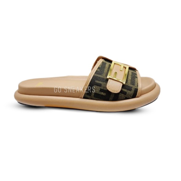 Женские шлепки Fendi Flip-flops Light Brown
