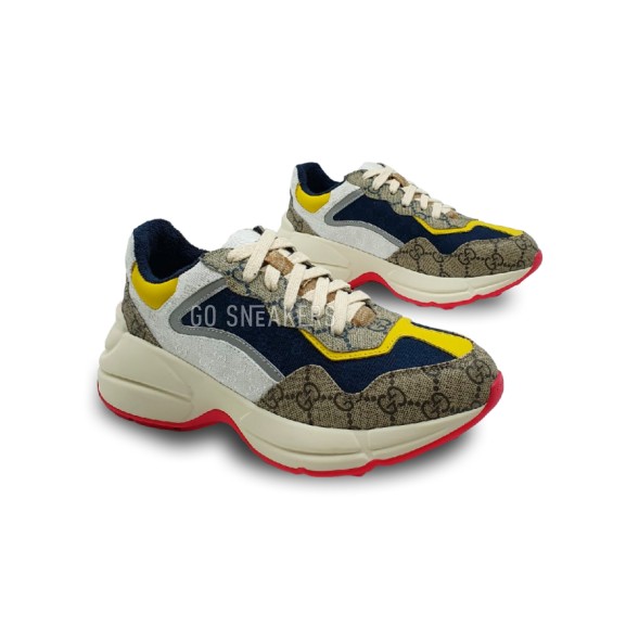 Женские кроссовки Gucci Rython GG Multicolor Beige