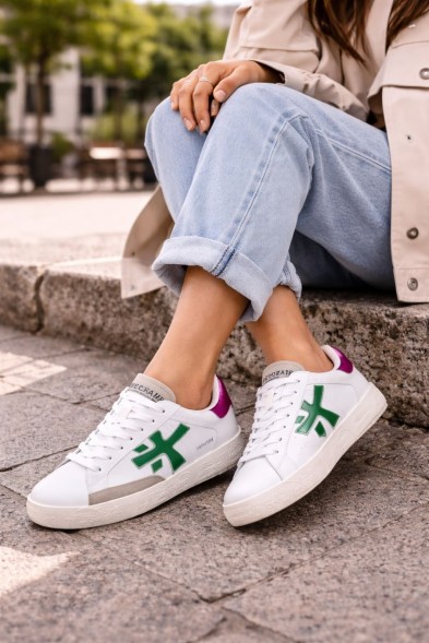 Женские кеды Premiata Outdoor Skateboard White/Green
