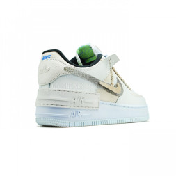 Женские кроссовки Nike Air Force 1 Shadow Pure Platinum Snakeskin Blue