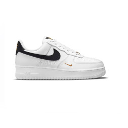 Nike Air Force 1 Low 07 Essential White Black Gold Mini Swoosh