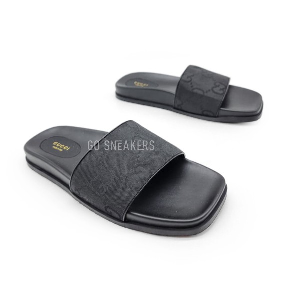 Женские шлепки Gucci Flip-flops Textille Black